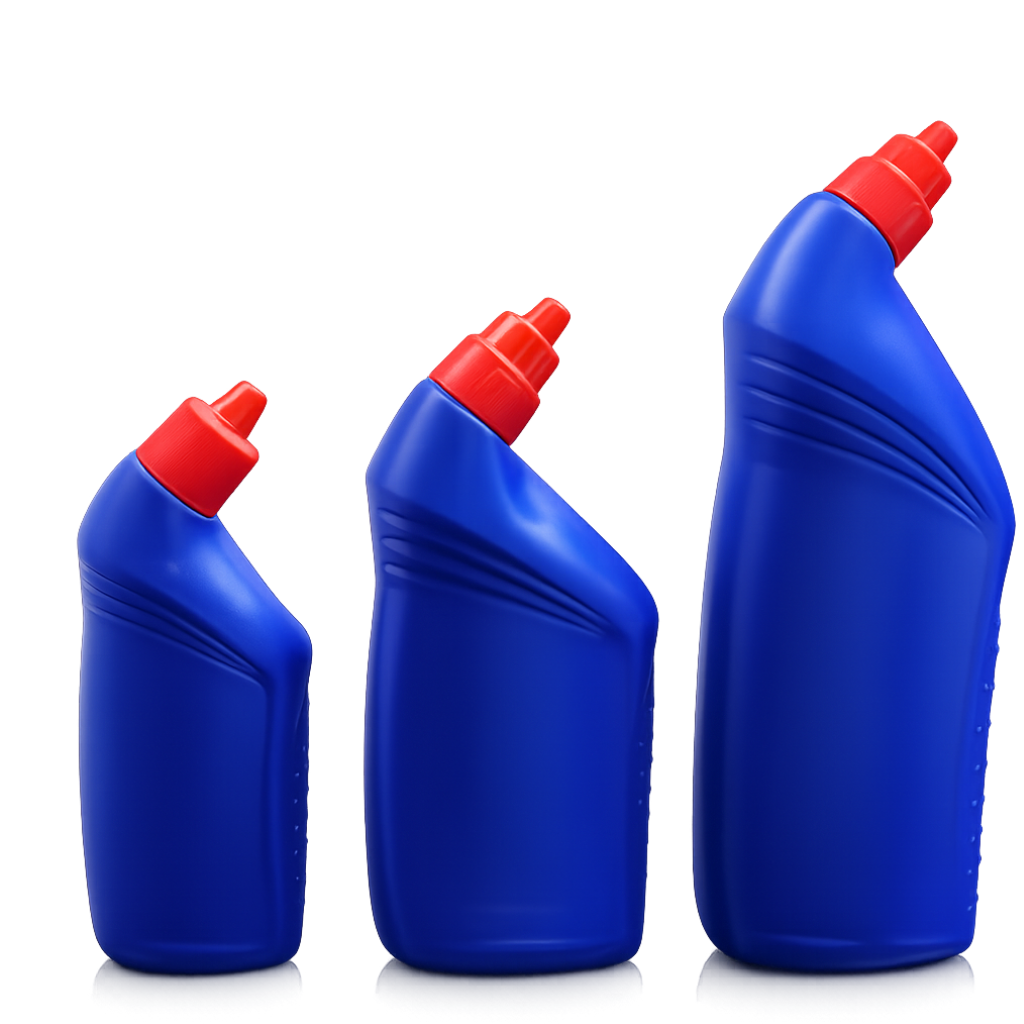 Blue HDPE Toilet Cleaner Bottle